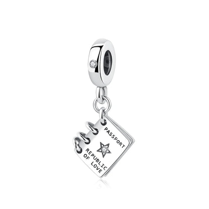 Original 925 Sterling Silver Charms Love Travel London Bus Suitcase Paris Beads Fit Brand Bracelets Necklaces Women DIY Jewelry