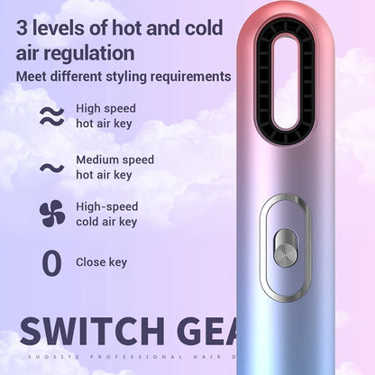 2024 Hot Selling Leafless Professional Bid Wind Quick Low Noise Dry Private Diffuser Ion Hair Processor Dryer for home salon.