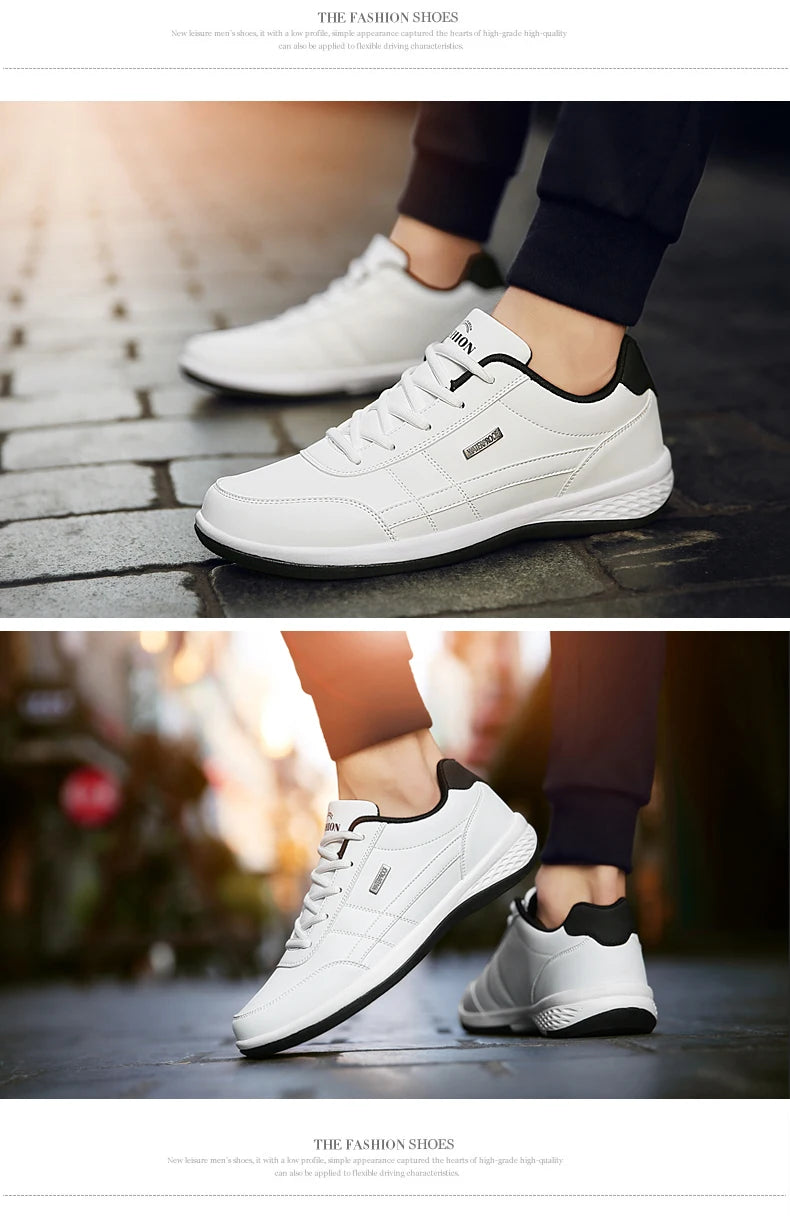 Pu Leder Männer Schuhe Turnschuhe Trend Casual Atmungsaktive Freizeit Männlichen Turnschuhe Nicht-Slip Schuhe Vulkanisierte Schuhe Tenis Masculino.