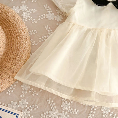 Neu im Sommer Neugeborene Baby Prinzessin süße Kleidung Sling Kleider Schleife Shorts solide Weste Body Kurzarm Kleid Kinder
