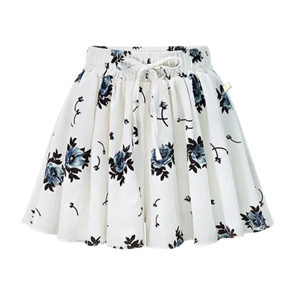 Summer Women Wide Leg Short Pants Skirt, High Waist Loose A-line Skirt Shorts Fashion Casual Chiffon Hot Pant Asian Size M-6XL.