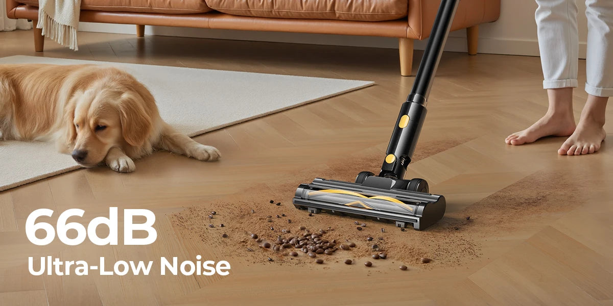 Lubluelu P3 Cordless Vacuum Cleaner 33Kpa Strong Suction 50Min Runtime Self-Standing for Hard Floor Carpet Pet Hair Removal.