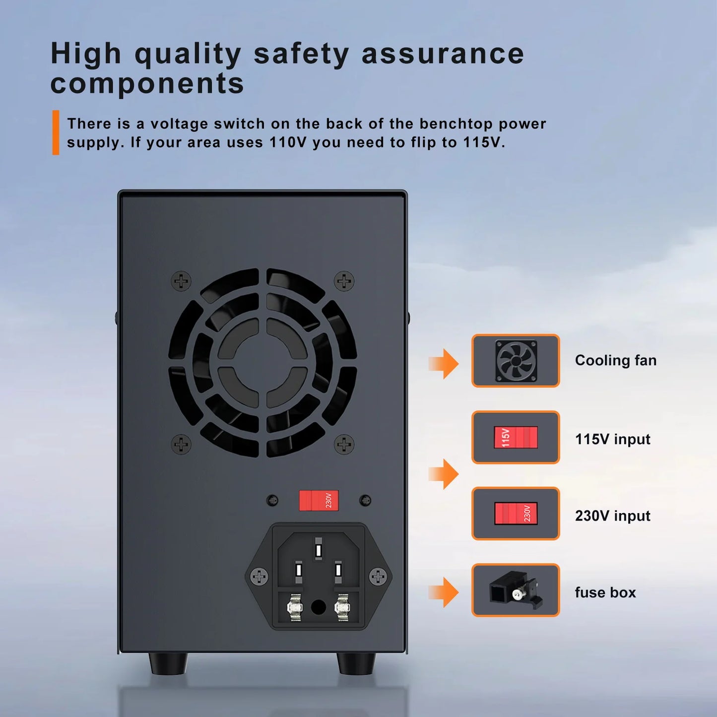 NANKADF Lab Bench Power Supply 30V 10A Switching Power Supply Unit 30V 5A  Adjustable Source 60V 5A Voltage Stabilizer 120V 3A.