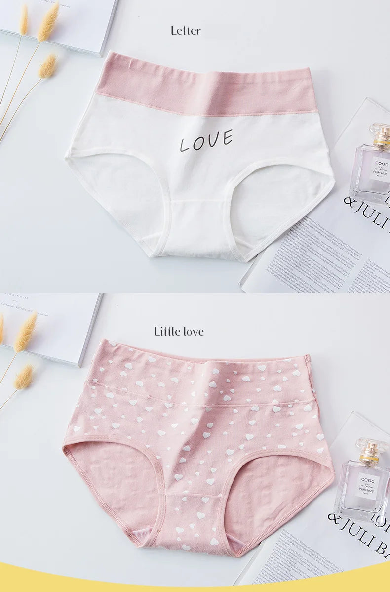 4Pcs Plus Size M-5XL Panties Women Cotton High Waist Slimming Underwear Seamless Girls Briefs Sexy Female Breathable Lingerie.