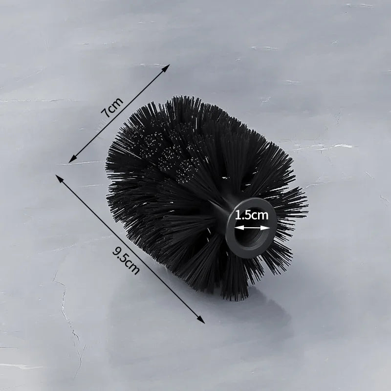 1 Stück weiße und schwarze Kopf Ersatz-Toiletten bürste-ideal für die Reinigung von Hygiene werkzeugen für die Badezimmer reinigung