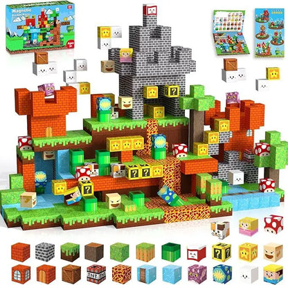 100-300pcs 2CM Magnetic blocks Cubes Set Toys Stem Montessori Stacking Cubes Construction Set Magnet blocks toys Christmas Gift