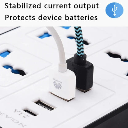 Power Multi Tap Universal Stecker EU US UK Steckdose Steckdosenleiste mit 2 m Verlängerungskabel AC Typ C USB Port Ladung Steckdose.