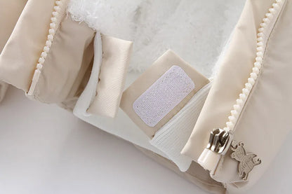 AYNIGIELL 2024 Winter Neugeborenen Verdickung Overall Integrierte Wolle Mit Kapuze Unten Strampler Baby Jungen und Mädchen Warme Schneefeste Overalls.