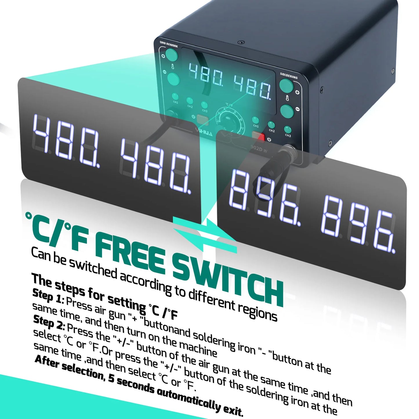 YIHUA T12 Lötkolben Station Kit Schnelle Heizung Schweißen Für SMD PCB Reparatur Werkzeuge Elektronische Auto-schlaf Hor Air rework Station