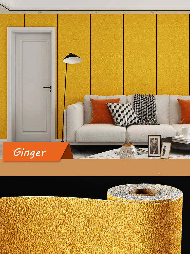 Selbstklebende Kieselalgen-Schlamm-Tapete, verdickter TV-Hintergrund, Leinen-Tapete, Schlafzimmer, Renovierung, Heimdekoration, XPE-Schaum-Wandaufkleber