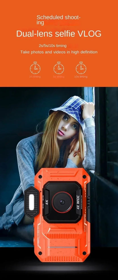 48M HD Digital Cameras 2.8 Inch IPS Screen Instant Photo Camera 18X Zoom Dual Lens Portable Child Camera Photographic Camcorder.