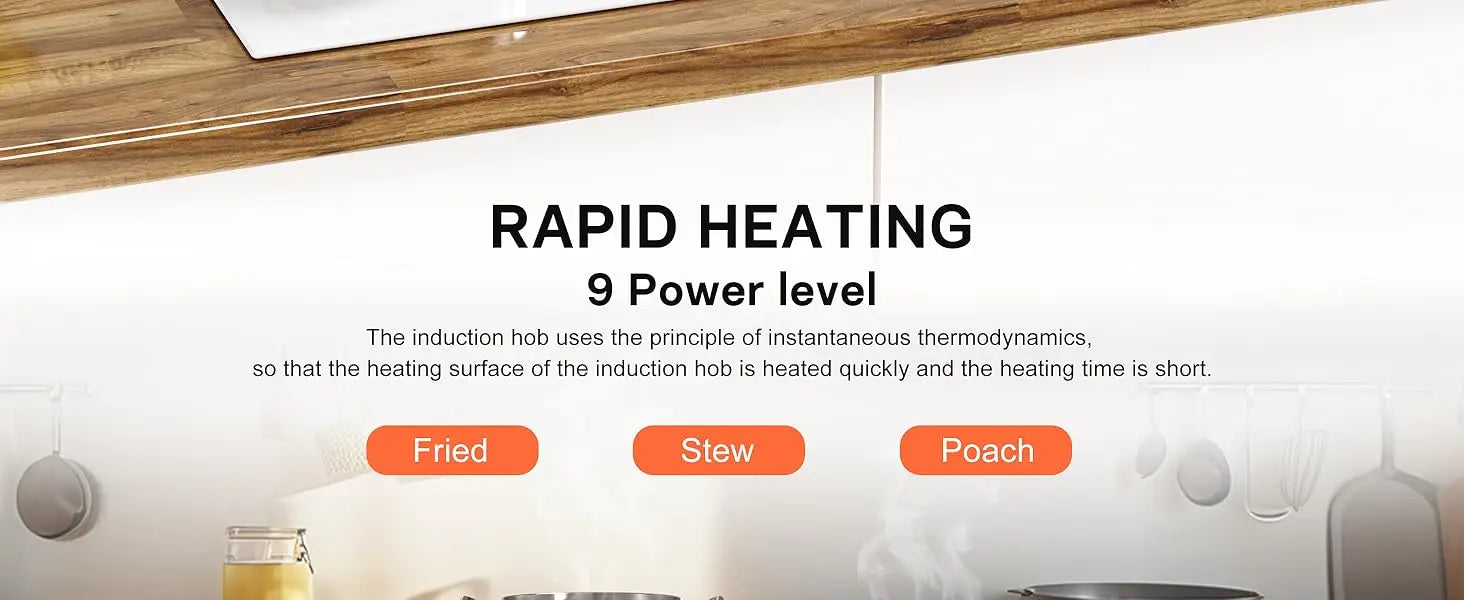 NOXTON White/Black Induction Hob Plug in, (UK:2800W/EU:3500W) 4 Zones with 1 Grill Zone, 60CM Touch, Safety Lock,Ceramic Glass.