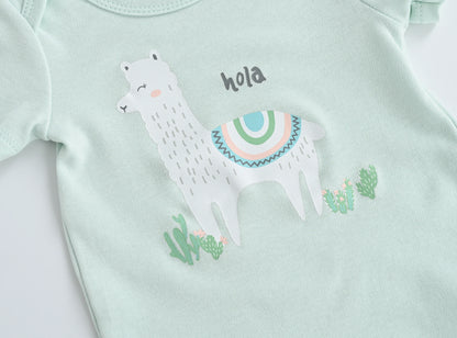 3 Teile/los Kavkas Baby Jungen Body Alpaka Design Baumwolle Kurzarm Oansatz Kleidung 0-12 Monate Kleinkind Kleidung.