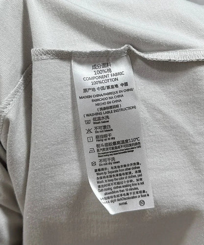 Light luxury 100% cotton men's T-shirt short sleeve round neck skin friendly comfort fashion brand cartoon bear embroidered top.