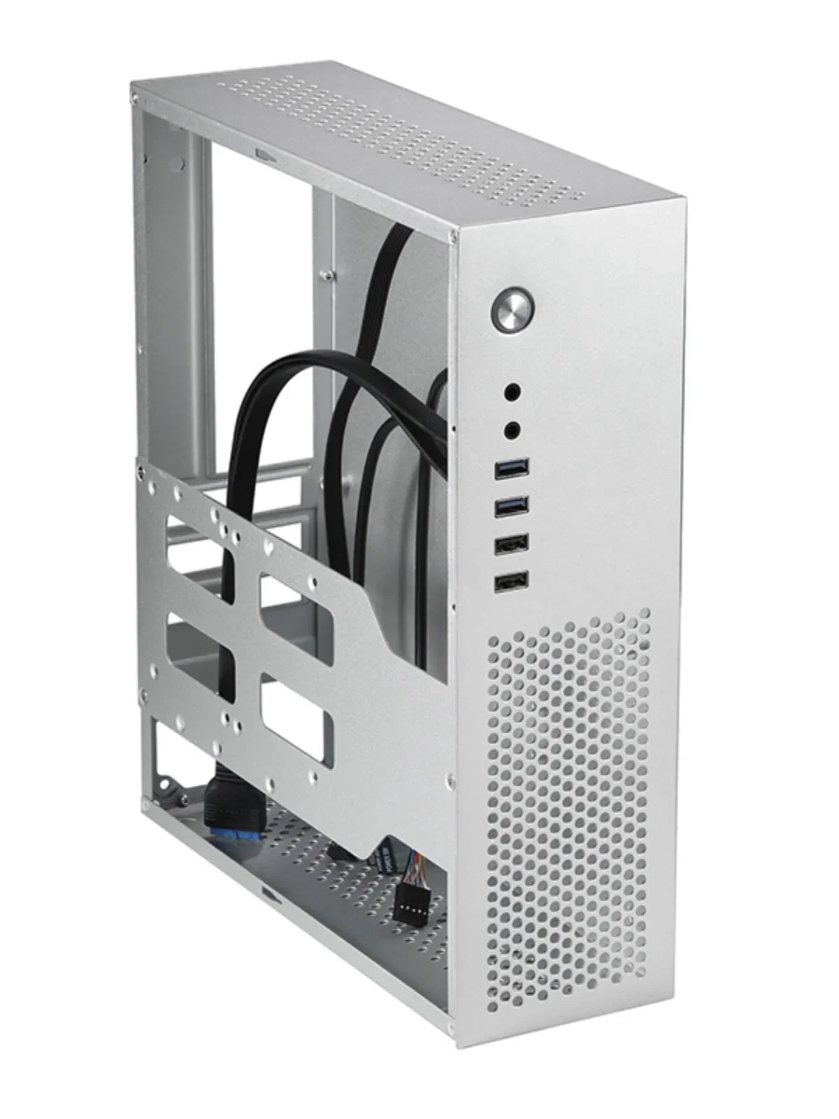 A10 7.3L M-ATX Chassis A4 HTPC Portable Computer PC Support PCIe 2.5' SSD Drive Mini Flex PSU Case.