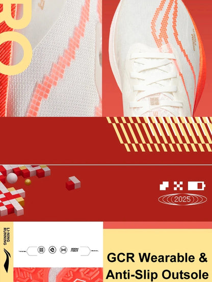 Li-Ning Männer RED HARE 8PRO Racing Laufschuhe BOOM FIBER Kissen Stabile Sportschuhe Leichte Anti-Rutsch Tragbare Turnschuhe ARPV003.