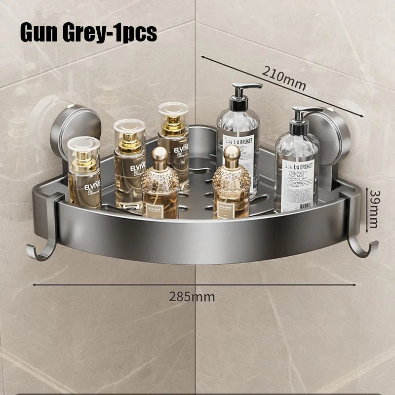 Badezimmerregale, Saugnapf, Wandmontage, Eckregal für Dusche, ohne Bohren, Zubehör, Zubehör, Hardware-Befestigung, Zuhause