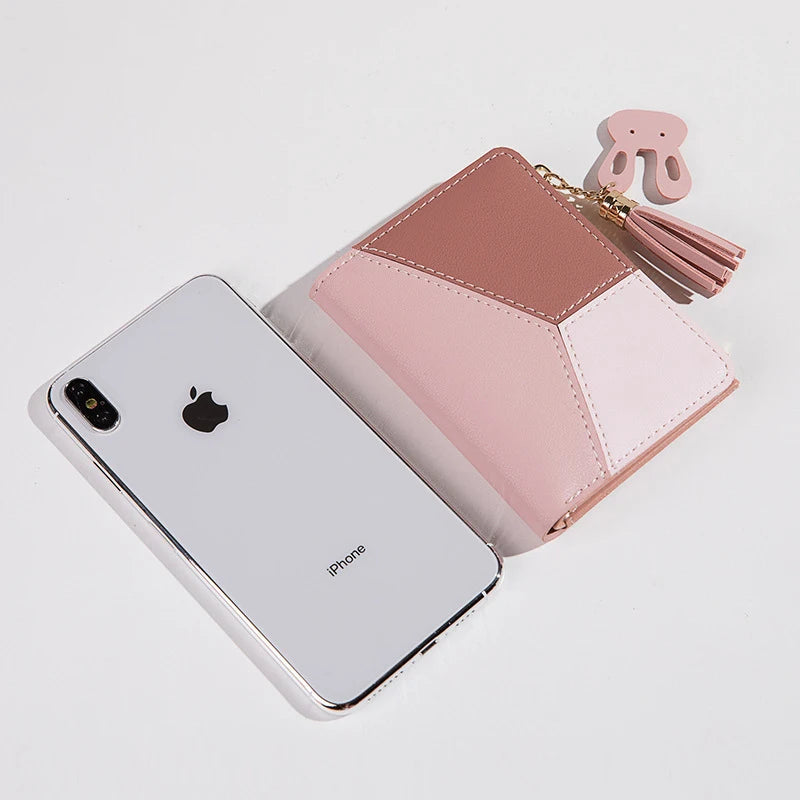 Women's Wallet PU Leather Women's Wallet Made of Leather Women Purses Card Holder Foldable Portable Lady Coin Purses.