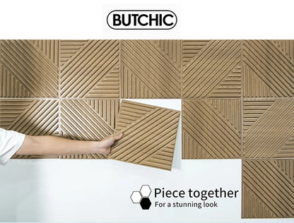 12pcs 30x30cm 3D Stereo Wall Panel Diamond Champagne gold Wood grain tile 3D wall sticker Wood grain living room Bathroom paper