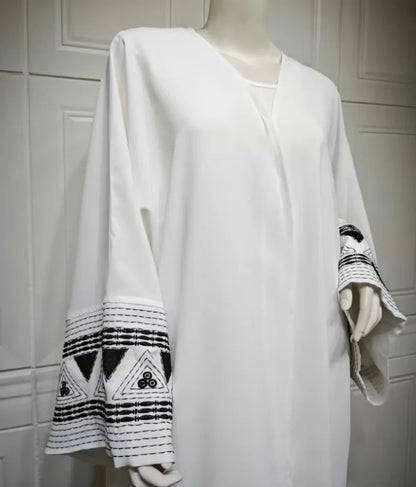 Dubai Open Abaya Embroidery Long Cardigan Women Muslim Dress Kimono Jalabiya Ramadan Kebaya Caftan Marocain Femme Robe Abayas.