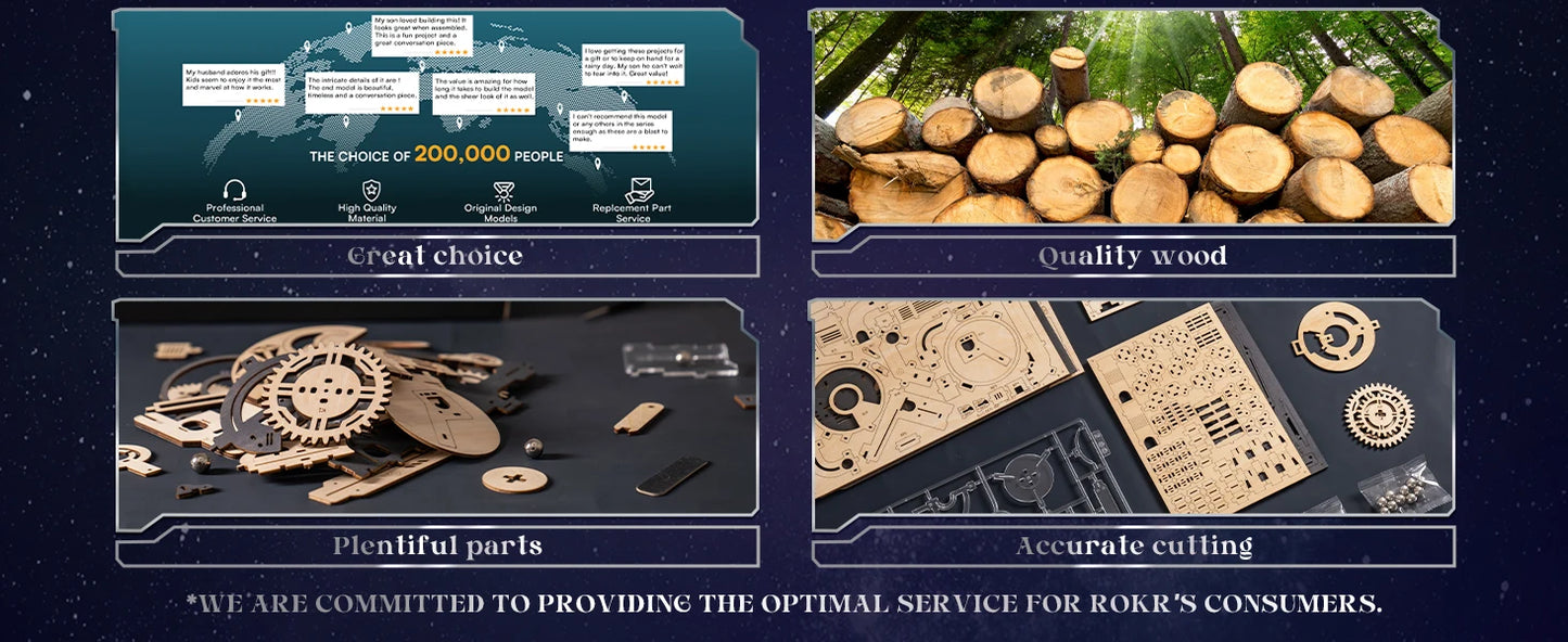 ROBOTIME Rokr Electric Marble Run with Light 3D Puzzle Toys Marble Spaceport Gifts for Kids Children Connect With Night City.