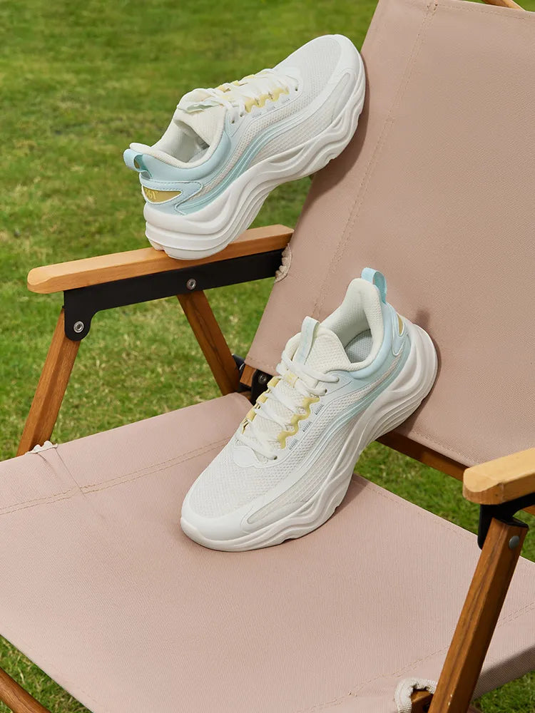 361 Degrees New Women Running RacingShock Absorbing Wear Casual All-Match Resistant Trendy Thick Bottom Female Sneaker 682412245.