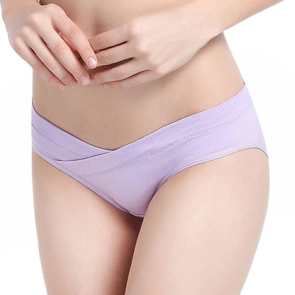 Soft Breathable and Stylish Maternity Underwear Low Waist Cotton Panties Designed for Pregnant Women Comfort Maternity Clothings.