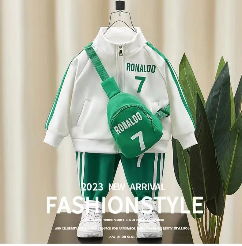 Children Clothing Set Boy Clothes Spring Suit Baby Sets Cute Cotton Coat Pants Kids Soft Tracksuit With Bag 2-10Y 2024 New.
