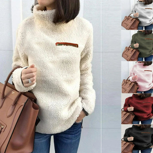 Winter Super Weich und Bequem Einfarbig Rollkragen Pullover frauen Pullover Fashion Zipper Sexy Top Damen Hipster Kleidung.