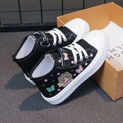 Multi Colored Kids Casual Shoes Cartoon Mid Top Anti Slip Spring Autumn Outdoor Kids Canvas Shoe Sizes 26-37 Sandalias De Mujer.