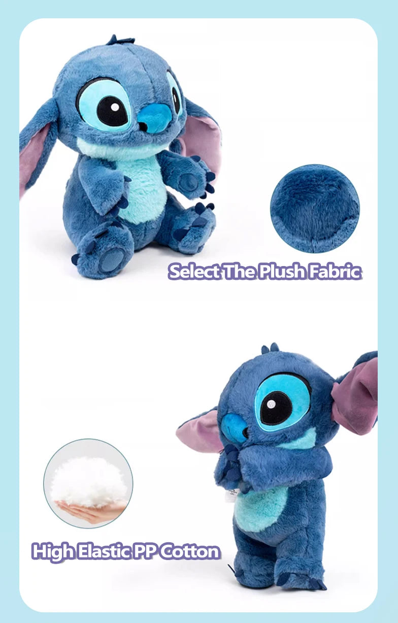 Genuine Disney Kawaii Stitch Stuffed Toys Cartoon&Cute Lilo&Stitch Plush Dolls Throw Pillow BirthdayGift For Kids Boy Girlfriend.