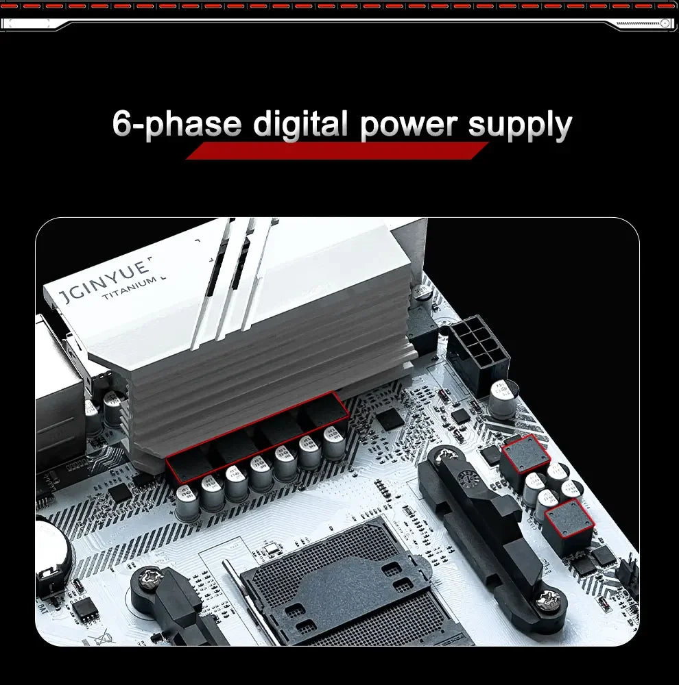 JGINYUE AMD AM4 ITX Motherboard supports Ryzen R3 R5 R7 R9 1/2/3/4/5 series CPU DDR4 RAM Desktop PC PCI-E 3.0 B350i PLUS ARGB.