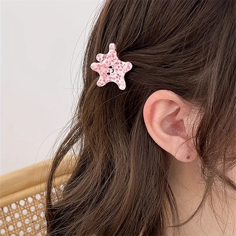 Acetate Ocean Animal Hair Clips for Women Non-Slip Summer Beach Accessories Crab Starfish Whale Multi-Pack Gifts.