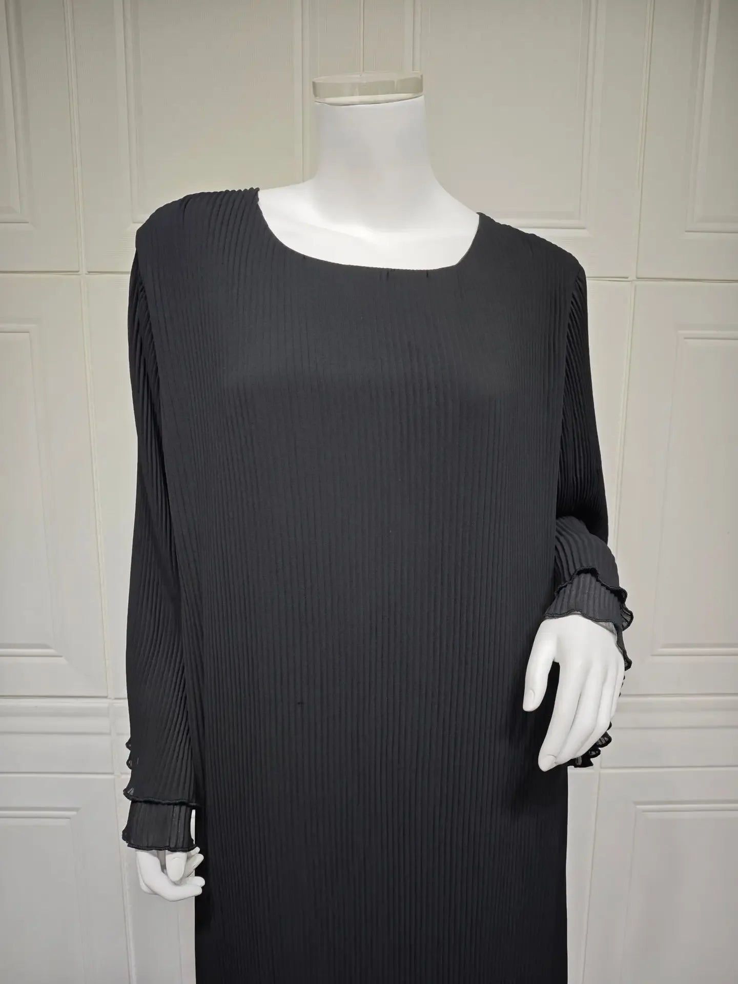 Eid Muslim Dress for Women Pleated Flare Sleeve Jalabiya Kaftan Islam Vestidos Arab Long Robe Ramadan Morocco Dubai Abayas 2024