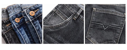 Herbst Winter Neue Business herren Jeans Klassische Mode Stretch Gewaschen Casual Denim Hosen Bequeme Gerade Männliche hosen.