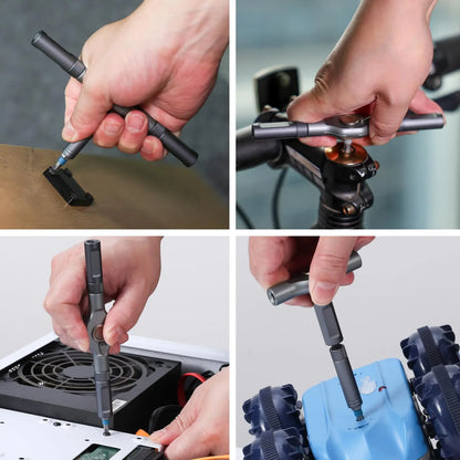 VMAN 24in1 Multifunktions-Ratschenschraubendreher-Set, mehrere magnetische Bits, Mini-Reparatur-Werkzeug-Set, Haushaltswerkzeug für PC und Schreibtisch usw.