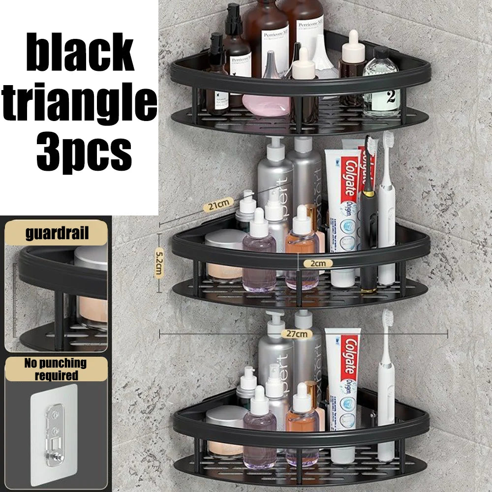 Wandbehang Ecke Rechteckiges Rack Badezimmer Regal Handtuchhalter Regale Wand Dusche Shampoo Rack Kein Bohrer Regal Stativ