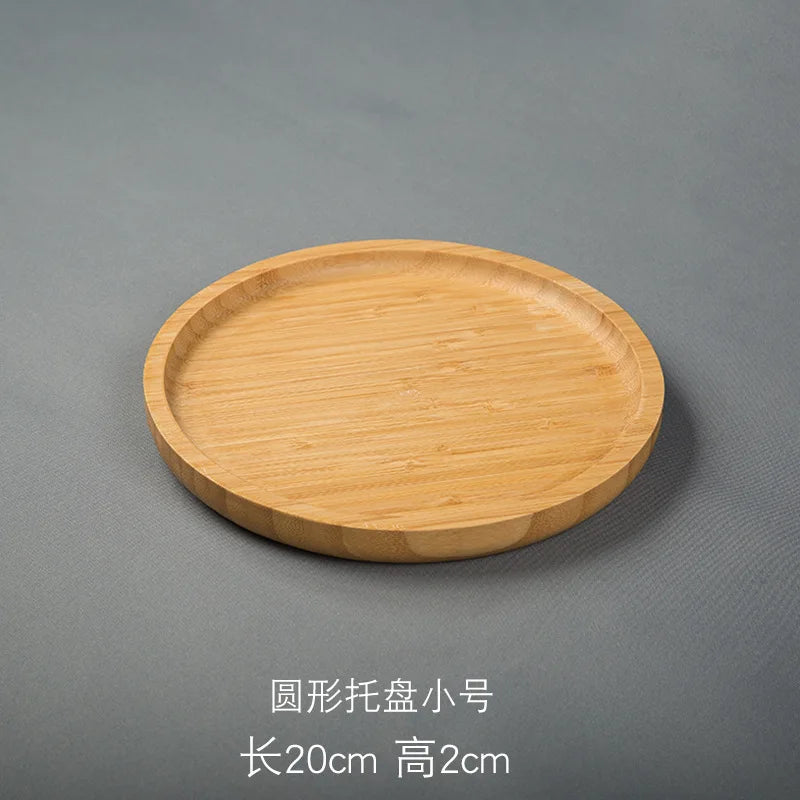 Heavy Bamboo Tray Rectangular Home Living Room Tea Tray BBQ Plate Fruit Snacks Bread Tray