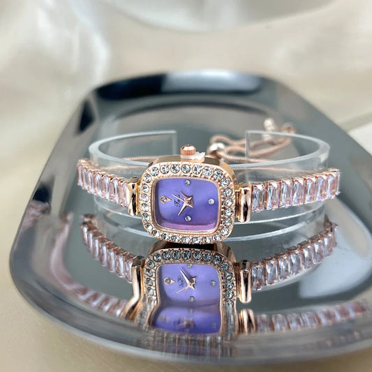 Luxury Women Watches Fashion Diamond Crystal Watches Elegant Quartz Wristwatches for Bracelet Female Wrist Watch Reloj Mujer.