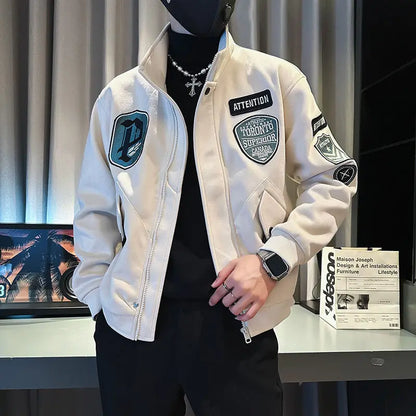 Male Bomber Jackets Stand Collar Short Korean Reviews Many Original Brands Men's Quilted Padded Coats Winter Casual Stylish Work.