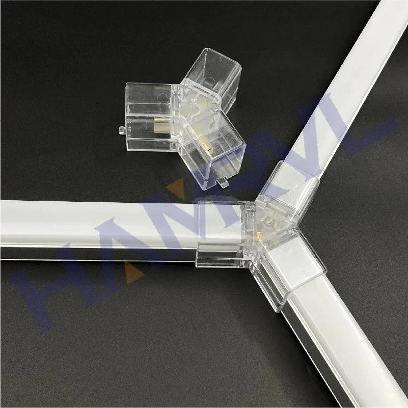 Garage Accessories DIY LED tube Hexagon connector cable for honeycomb Lamp 110-240V for Barbershop Workshop 4s Car Body Lighting.