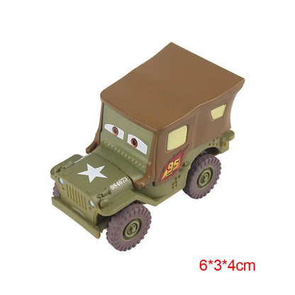 Disney Pixar Cars 2 3 Lightning McQueen Race Div Fritter Miss Tractor Frank 1:55 Diecast Metal Alloy Model Car For Kid Xmas Gift
