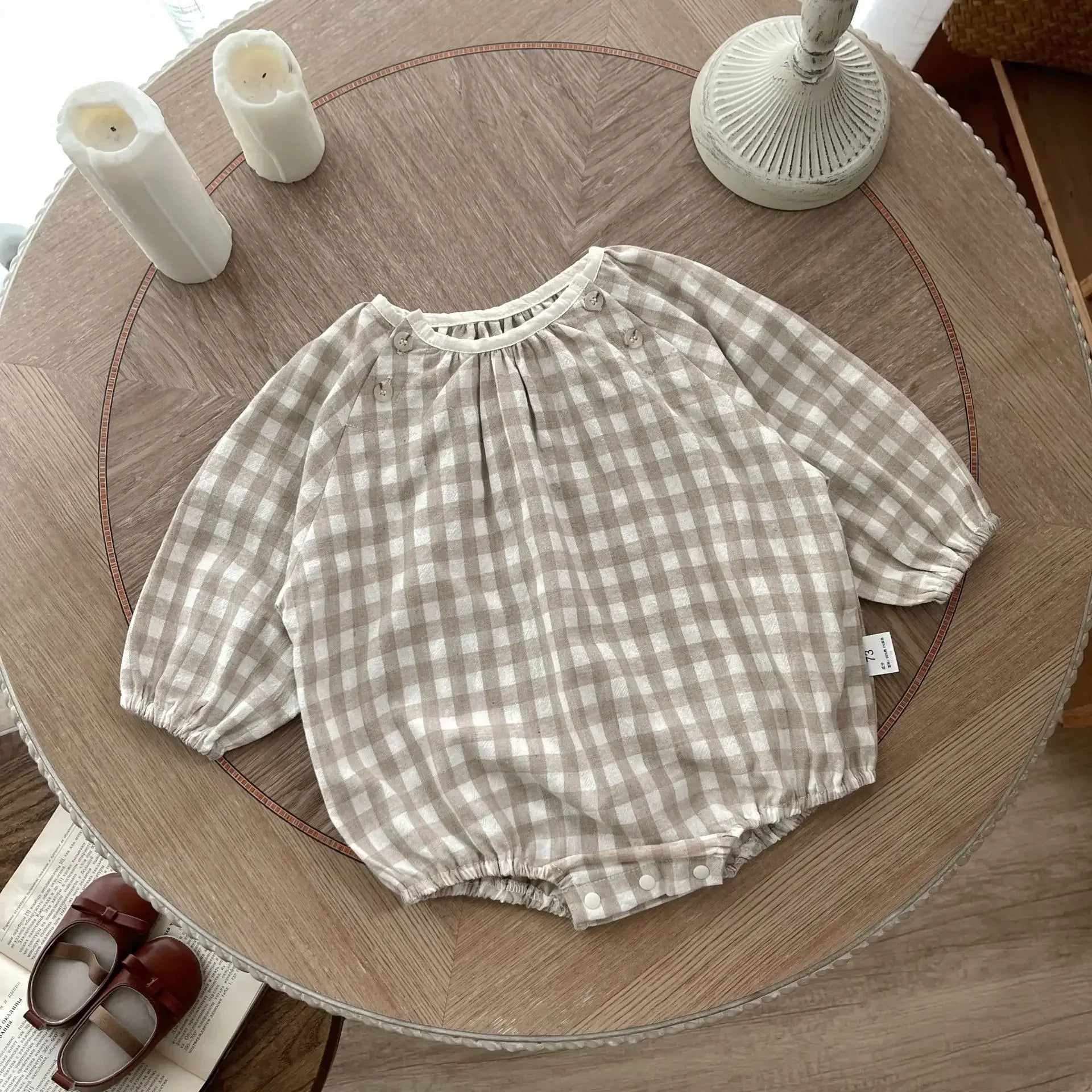 Frühling Herbst Ins Neugeborenen Plaid Langarm Body Lose Junge Baby Onesie Casual Kind Mädchen Baumwolle Strampler Kleinkind Kleidung.