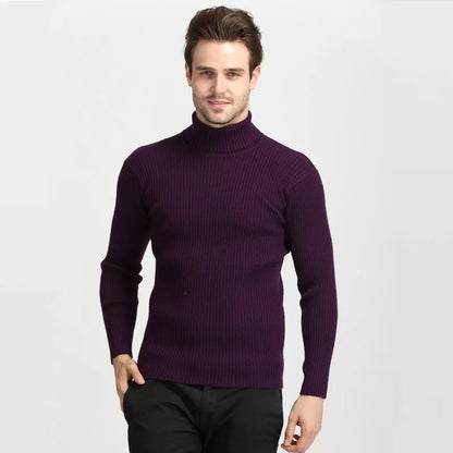 Turtleneck Pullovers Sweaters Men 2020 Autumn Winter Solid Color Long Sleeve Knitting Sweater Thickening Men's Bottoming Shirt