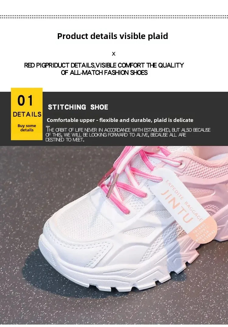 Kids Fashion Shoes For Boys Girls Toddler Boy Girl Soft Sports Shoes Children Running Sneakers Air Mesh Breathable 26-37.