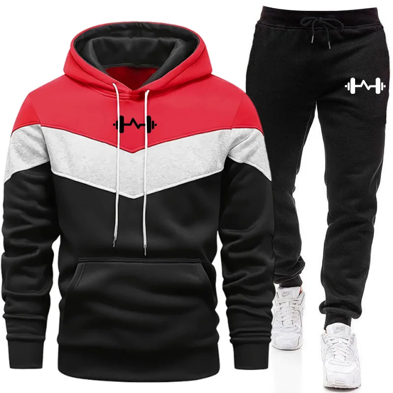 2025 Men's Set Hot Sales Tracksuit Sportswear Man Jogging Fashion Sports Suits Daily Hoodie Comfortable Sweatshirt Tricolor Mens