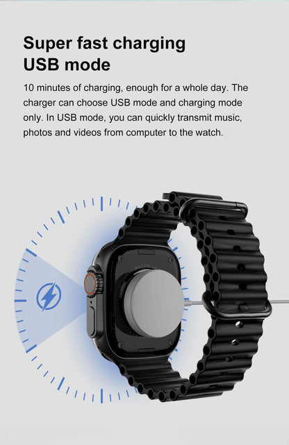 DT Ultra 3 Smartwatch Amoled Screen 4GB MP3 MP4 Player Bluetooth Network Sharing APP Store ChatGPT Smart AI Watch Men Sportwatch