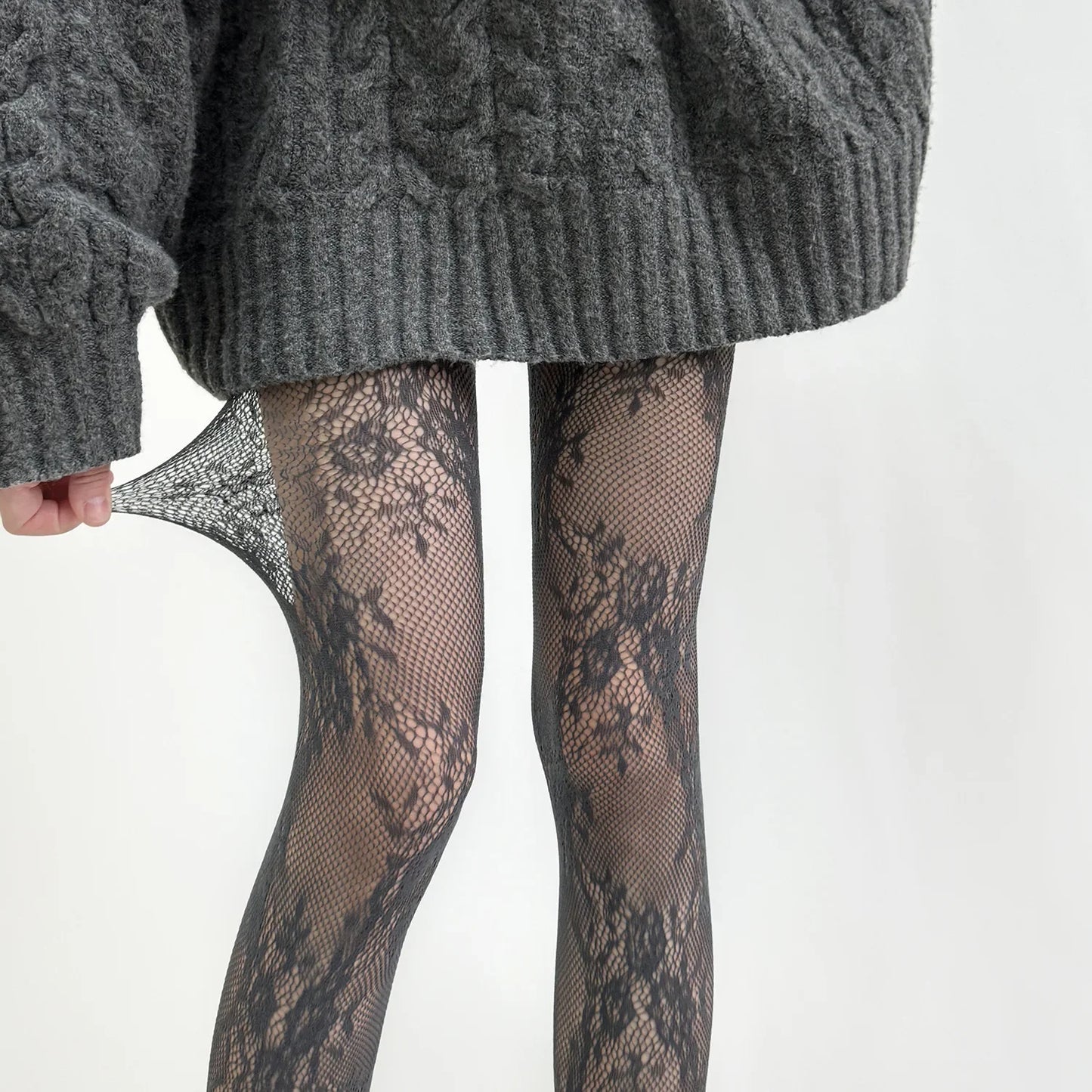 2025 New Tights Women Sexy Lace Floral Thigh High Stockings Pantyhose Lingerie Hosiery Mesh Fishnet Stockings Women Tights