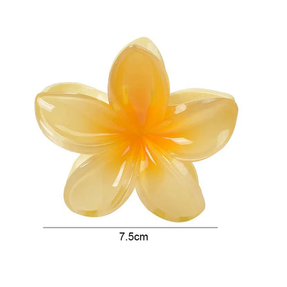 New Hawaiian Gradient Hair Clips Women Flower Hair Claws Shark Hairpins Vacation Beach Style Hairpins Hair Accessories.