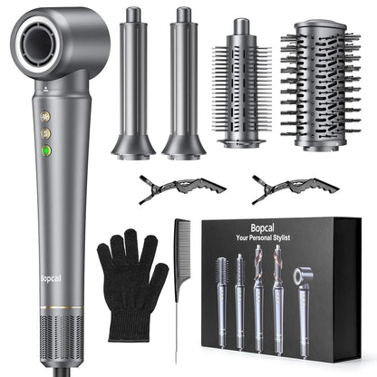 5 in 1 Hair Dryer,Multi Styling Tool,Straightener & 32mm Curling 300 Million Negative Ions Hair Care 1-3 Mins Quick Drying Gifts